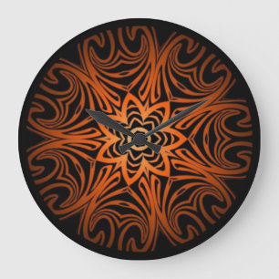 Reloj Redondo Grande Decorativo caleidoscopio de dos tonos