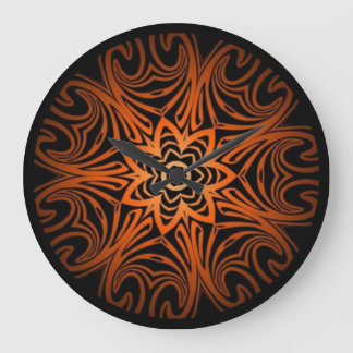 Reloj Redondo Grande Decorativo caleidoscopio de dos tonos