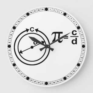 Reloj Redondo Grande Definición matemática del pi