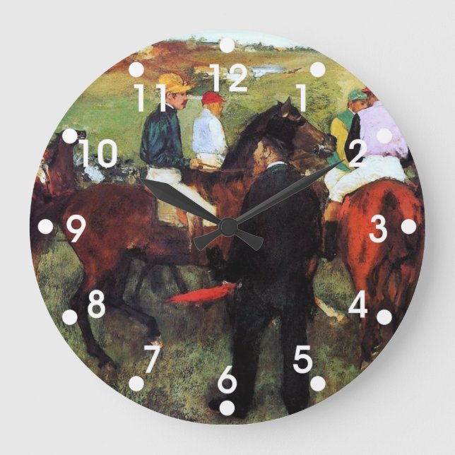 Reloj Redondo Grande Degas - Caballos de carreras (Anverso)