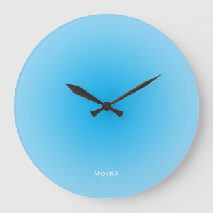 Reloj Redondo Grande Degradado Radial Azul Bebé a Acere