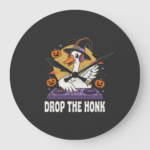 Reloj Redondo Grande Deja El Claxon Halloween DJ Ganso