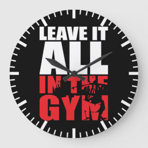 Reloj Redondo Grande Déjalo Todo En El Gimnasio - Squat Leg Day Workout