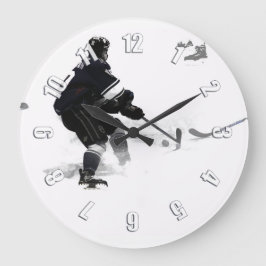 Reloj Redondo Grande Deke - Jugador de hockey