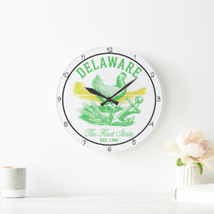 Reloj Redondo Grande Delaware Primer Estado