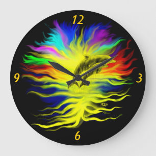 Reloj Redondo Grande Delfines al sol