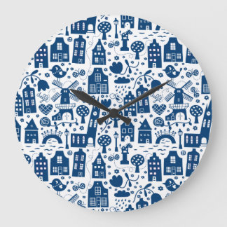Reloj Redondo Grande Delft Blue