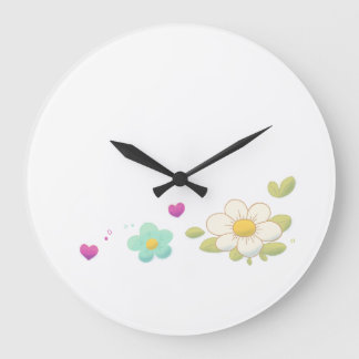 Reloj Redondo Grande Delicate Floral Illustration Wall Clock – Nature