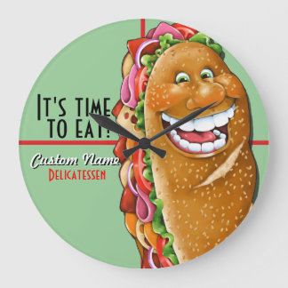 Reloj Redondo Grande Delicatessen.Sub shop.Deli.Personalizado