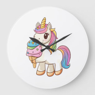 Reloj Redondo Grande Delicia de Unicornio de Helado (1)