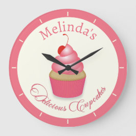 Reloj Redondo Grande Deliciosos Cupcakes Wall Clock