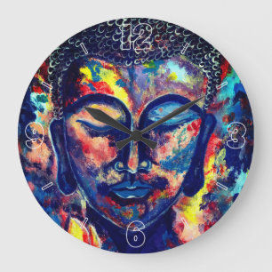 Reloj Redondo Grande Delight Buddha Original Abstract Artwork