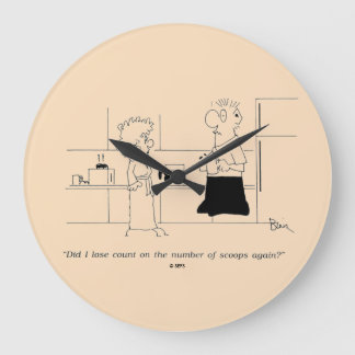Reloj Redondo Grande Demasiado café