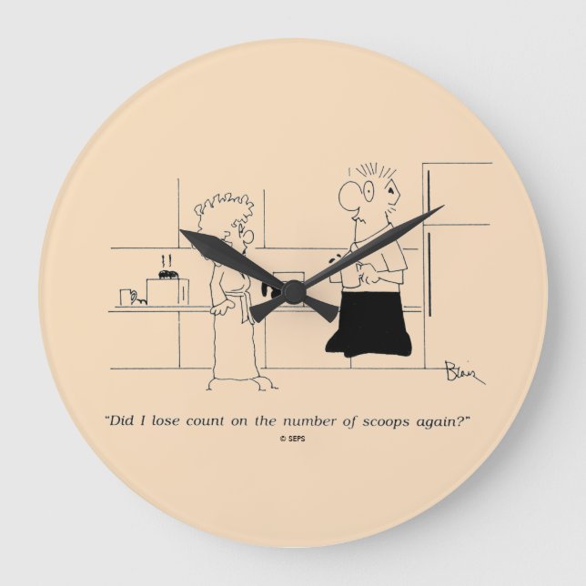 Reloj Redondo Grande Demasiado café (Anverso)