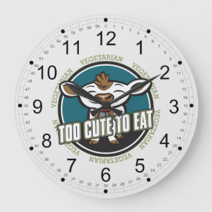 Reloj Redondo Grande Demasiado lindo comer la vaca