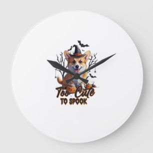 Reloj Redondo Grande Demasiado Lindo Para Asustar Camiseta Divertida De