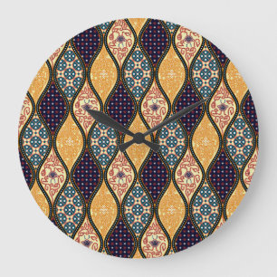Reloj Redondo Grande Denim Blue Art Nouveau: sin foco