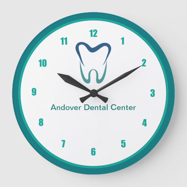 Reloj Redondo Grande Dentist Office Custom Waiting Room Clocks (Anverso)