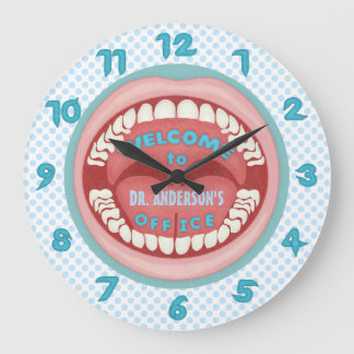 Reloj Redondo Grande Dentist Office Novelty Personalized Teeth Dental