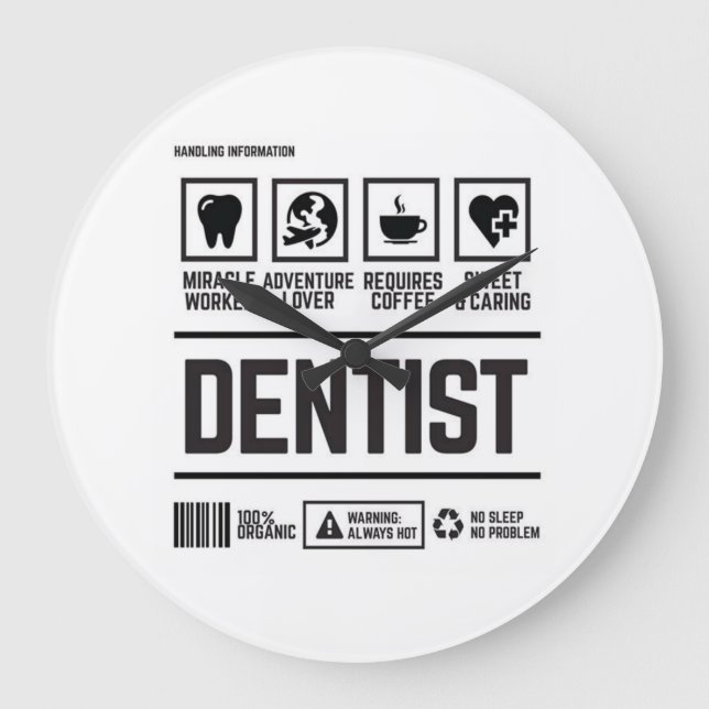 Reloj Redondo Grande dentista (Anverso)