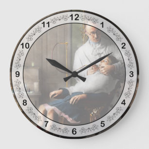 Reloj Redondo Grande Dentista - Buena higiene oral 1918