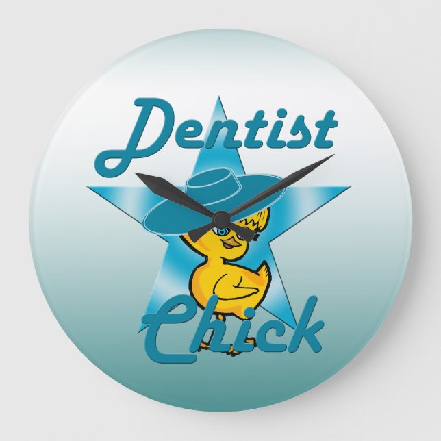 Reloj Redondo Grande Dentista Chick #7 (Anverso)