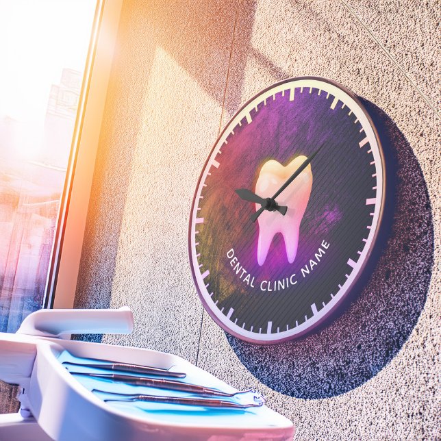 Reloj Redondo Grande Dentista Profesional Clínica Dental Rosa Oro Dient (Subido por el creador)