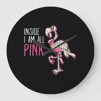 Reloj Redondo Grande Dentro Soy Todo Flamingo Rosa | Flamingo gracioso