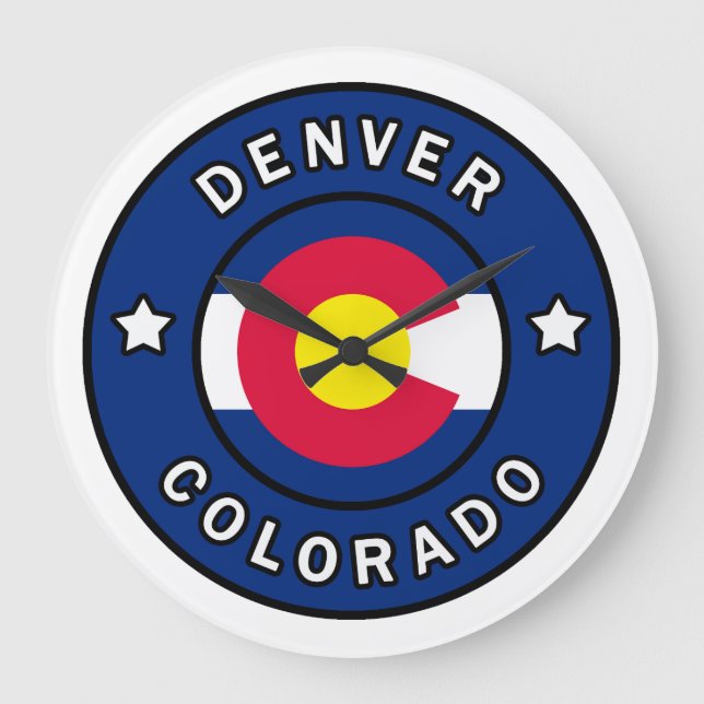 Reloj Redondo Grande Denver Colorado (Anverso)