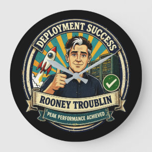Reloj Redondo Grande Deployment Success Rooney Troublin Gift