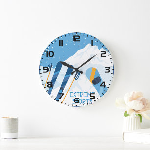 Reloj Redondo Grande Deportes en invierno