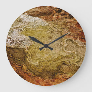 RELOJ REDONDO GRANDE DEPÓSITOS MINERALES VOLCÁNICOS MULTICOLORES