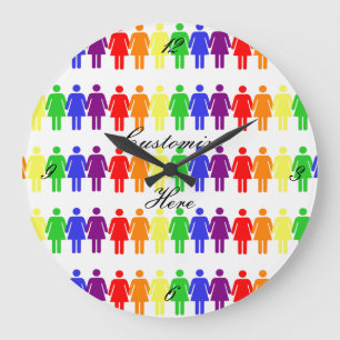 Reloj Redondo Grande derechos de las mujeres LGBTQIA Thunder_Cove