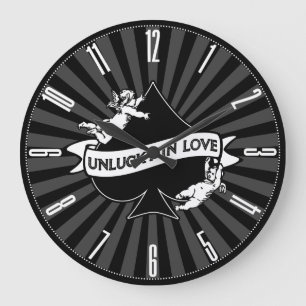 Reloj Redondo Grande Desafortunado en el amor