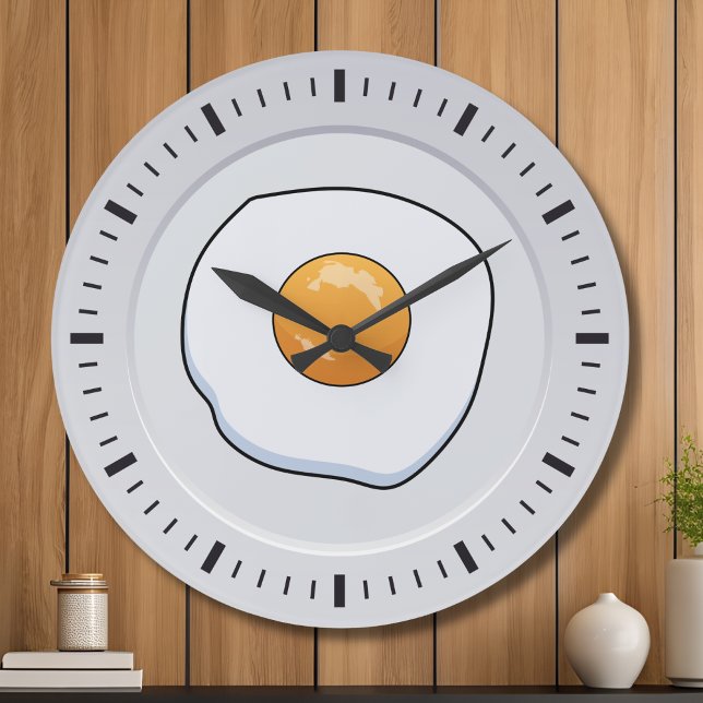Reloj Redondo Grande Desayuno Omelet divertido - Decoración de cocina (Subido por el creador)