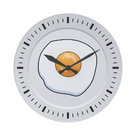 Reloj Redondo Grande Desayuno Omelet divertido - Decoración de cocina