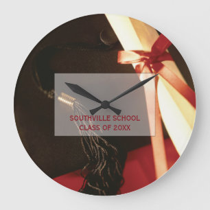Reloj Redondo Grande Deseos de graduación de nieta