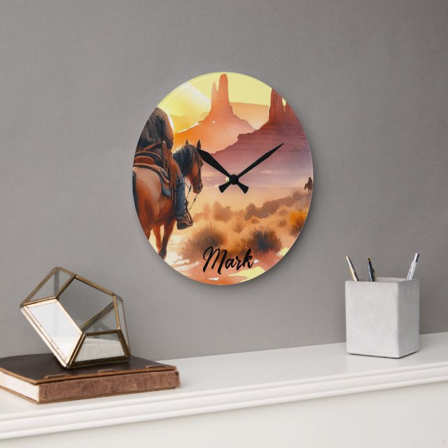 Reloj Redondo Grande Desert Cowboy (Oficina)