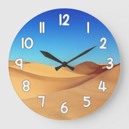 Reloj Redondo Grande Desert Sand Wall Clock – Blue Sky Nature Landscape