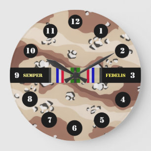 RELOJ REDONDO GRANDE DESERT STORM MARINE 1 ESTRELLA