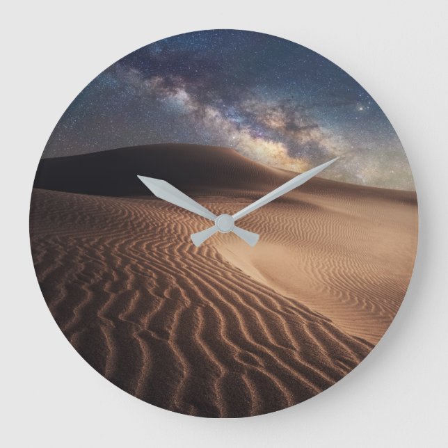 Reloj Redondo Grande Deserts | Ordos City Mongolia China (Anverso)