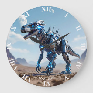Reloj Redondo Grande Desierto de dinosaurios de Cyborg