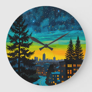 Reloj Redondo Grande Deslumbramiento urbano