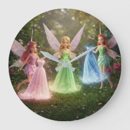 Reloj Redondo Grande Despedida de soltera de hada de lujo