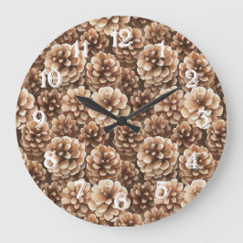 Reloj Redondo Grande Despedida de soltera de piñas marrones
