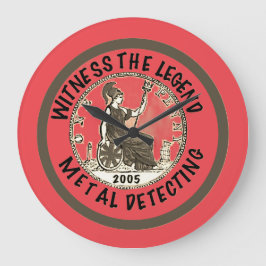 Reloj Redondo Grande Detectorista Cumpleaños 21 