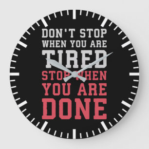 Reloj Redondo Grande Detener Cuando Está Terminado - Gym Inspirador