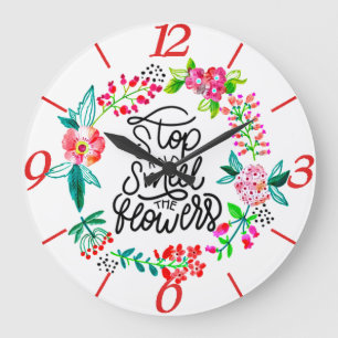 Reloj Redondo Grande Detente y huele las flores 