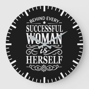 Reloj Redondo Grande Detrás De Cada Mujer Exitosa Está La Mujer
