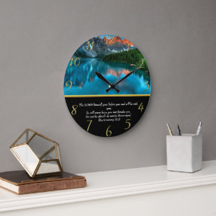 Reloj Redondo Grande Deuteronomio lago de montaña 31:8